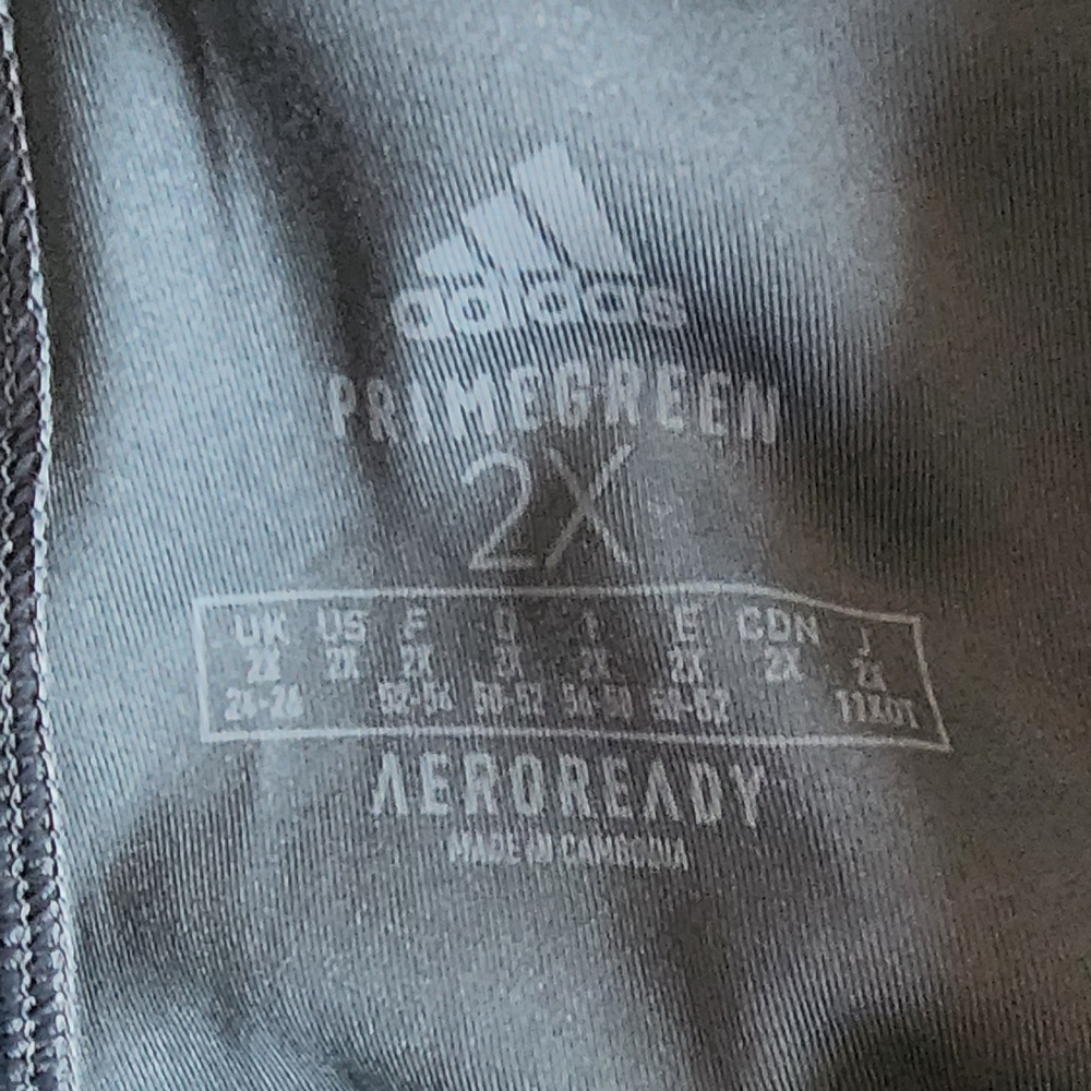 New Adidas x Zoe Saldana Aeroready Blue/Green 7/8 Training Leggings 2X - Picture 8 of 12